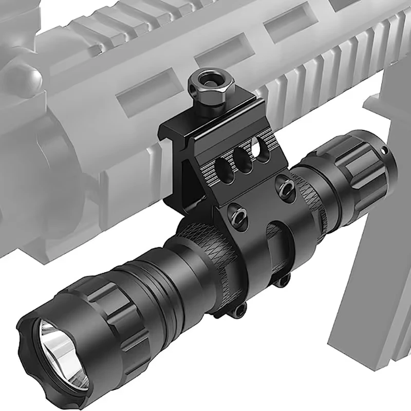 

45° Tactical Flashlight Scope Mount, 25.4/30mm Dual-Ring, 45 Degree Sight Mount for Flashlight, Scope Hunting Accessories
