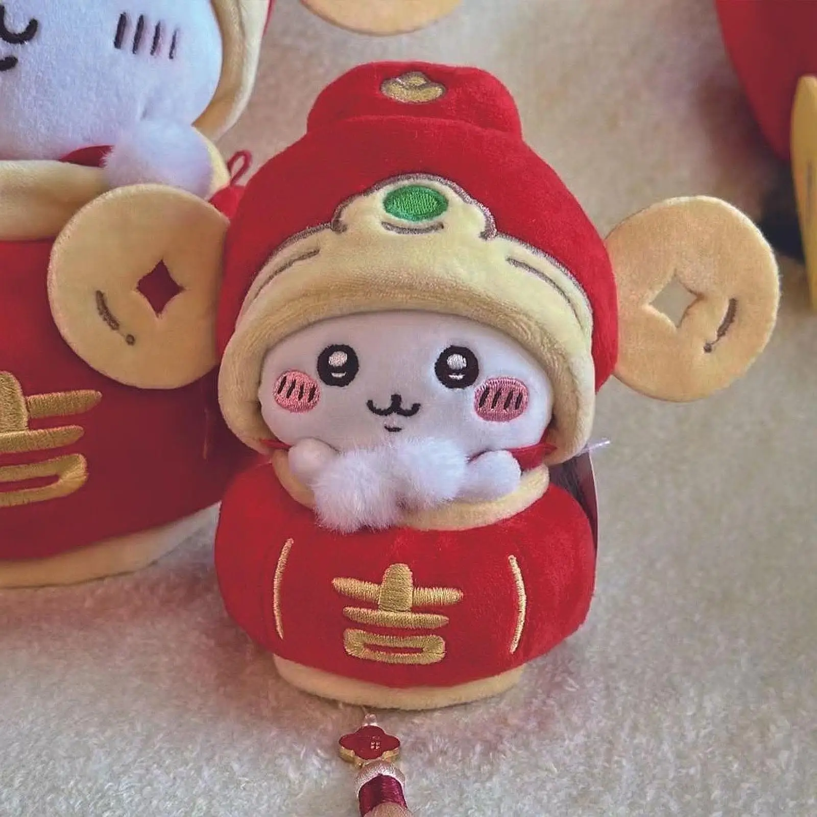 Modepoppen Jumpsuit en God van rijkdom Hoed Outfits Accs, miniatuurkleding voor poppen van 10 cm Kindercadeaus