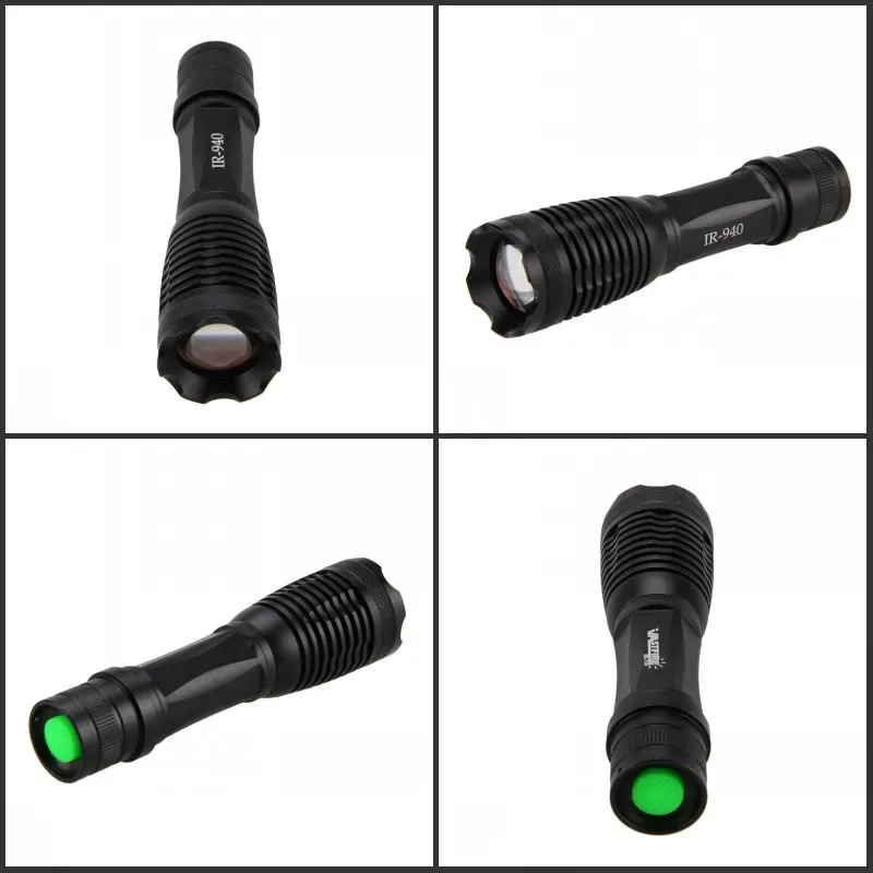 Zoomable Hunting Flashlight 850nm/940nm Focus LED Infrared Radiation IR Lamp Night Vision Camping Light Hunting Lamp Flashlight