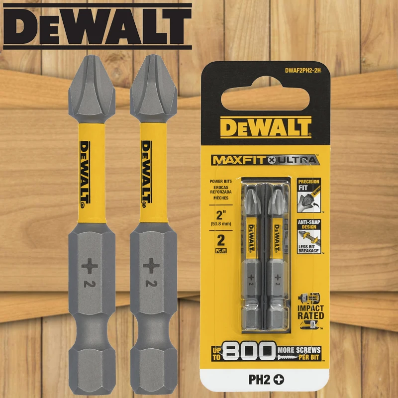 DEWALT DWAF2PH2-2H Impact PH2 50MM Drill Bits 2PC MAXFIT X ULTRA Up To 800 More Screws Per Bit Tool Attachments