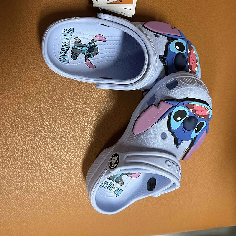 Nieuwe Hot Miniso Stitch Cartoon Waterdichte Slippers Outdoor Sandalen Stitch Casual Ademend Enkelband Eva Schoenen Jongens Meisje Gift