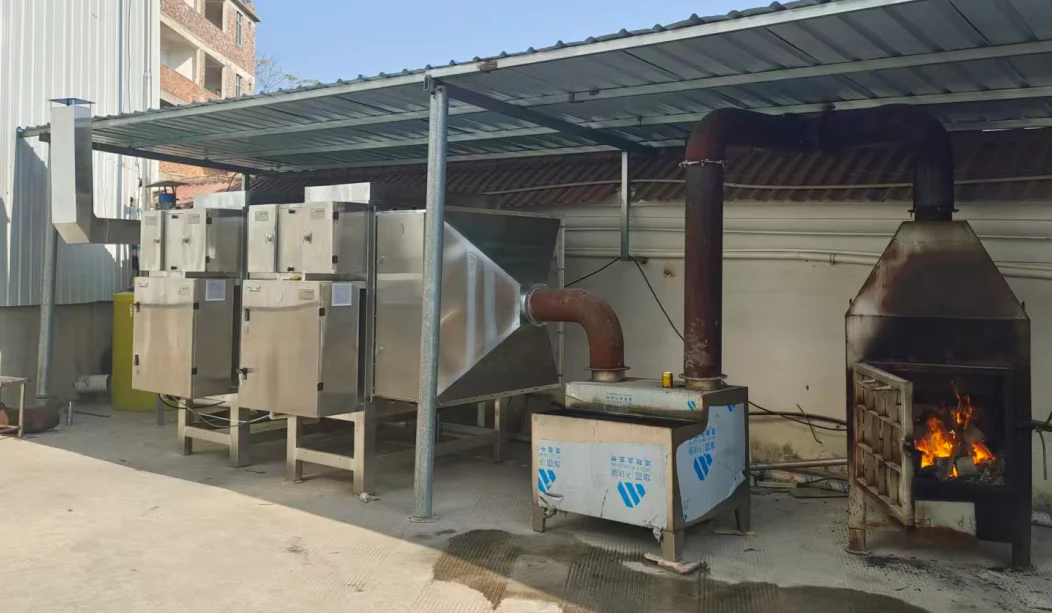 Precipitatore elettrostatico umido Rimozione della polvere di fumi di fumo dal forno di fusione dei metalli Purificatore di fumo resistente alle alte temperature