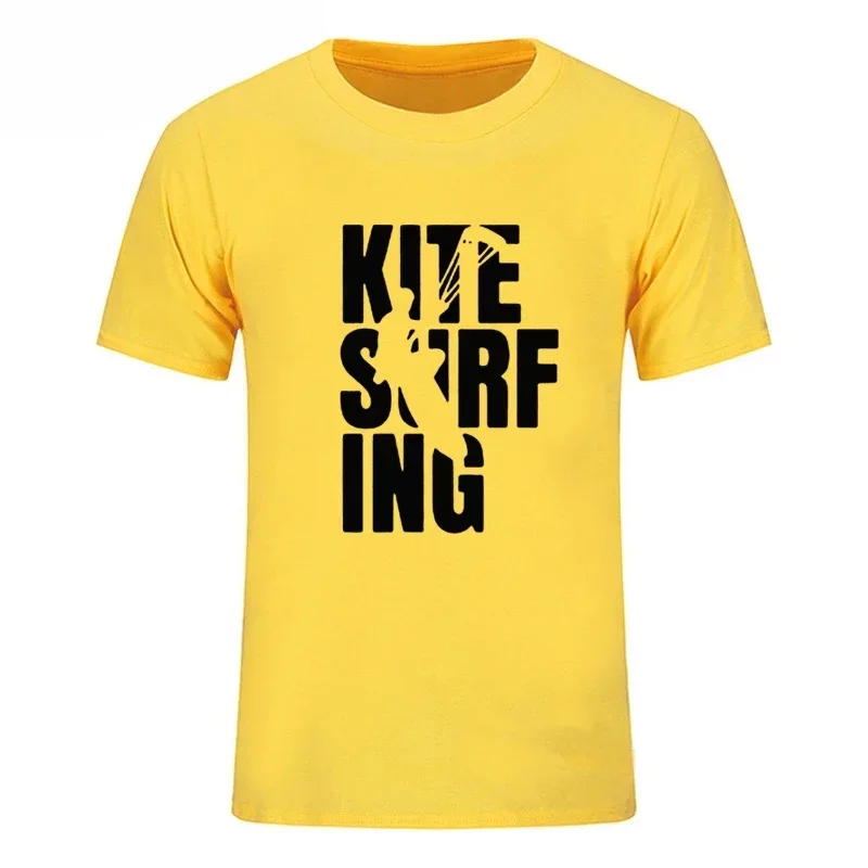 New Tshirts Kitesurfing Boarding Surfinger Harajuku Tees Streetwear Short Sleeve Top Clothing Black Tee Shirt for Men Streetwear