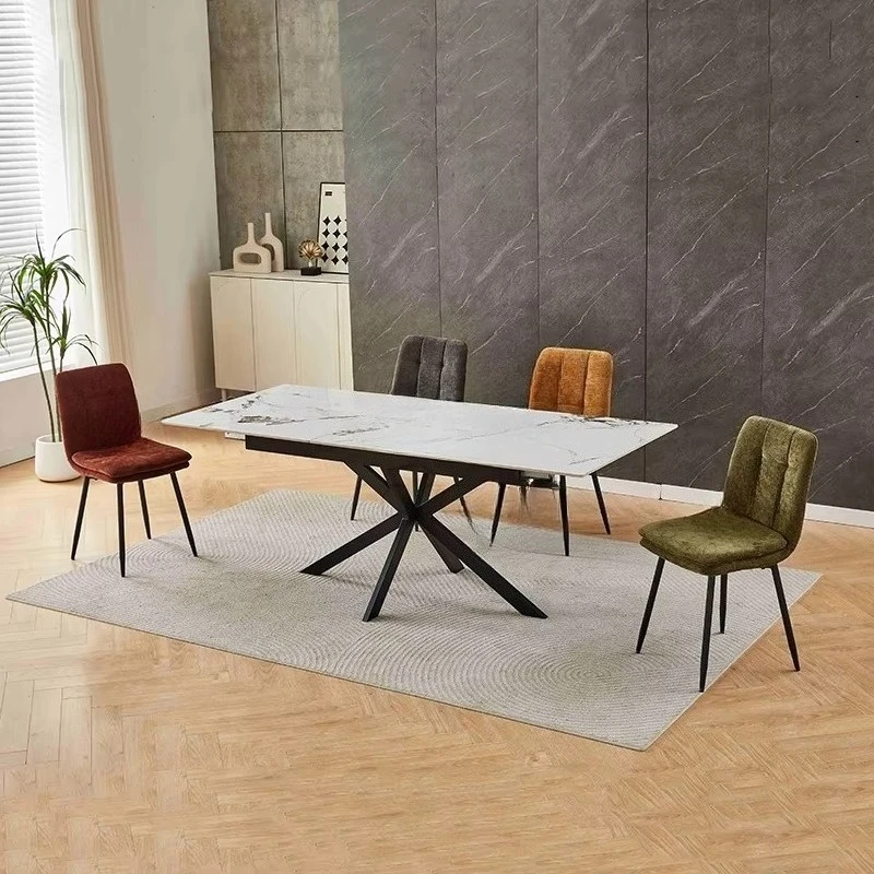 Burnt stone coffee table, small living room 6-piece set, hall stone material, new product arrival, modern catering ceramic table