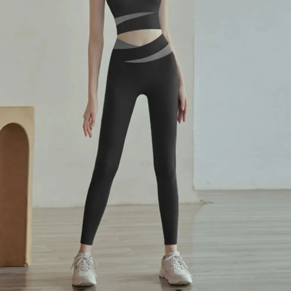 ارتفاع الخصر كتلة اللون اليوغا مجموعة مقاومة للصدمات التحكم في البطن سليم صالح تجريب الزي عارية الشعور الورك رفع سلس اليوغا الزي #2