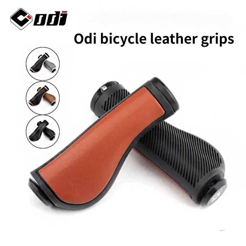 

Ручки для руля ODI BMX для складного велосипеда Brompton, ручки для руля горного велосипеда, винтажные кожаные резиновые эргономичные ручки с фиксацией.