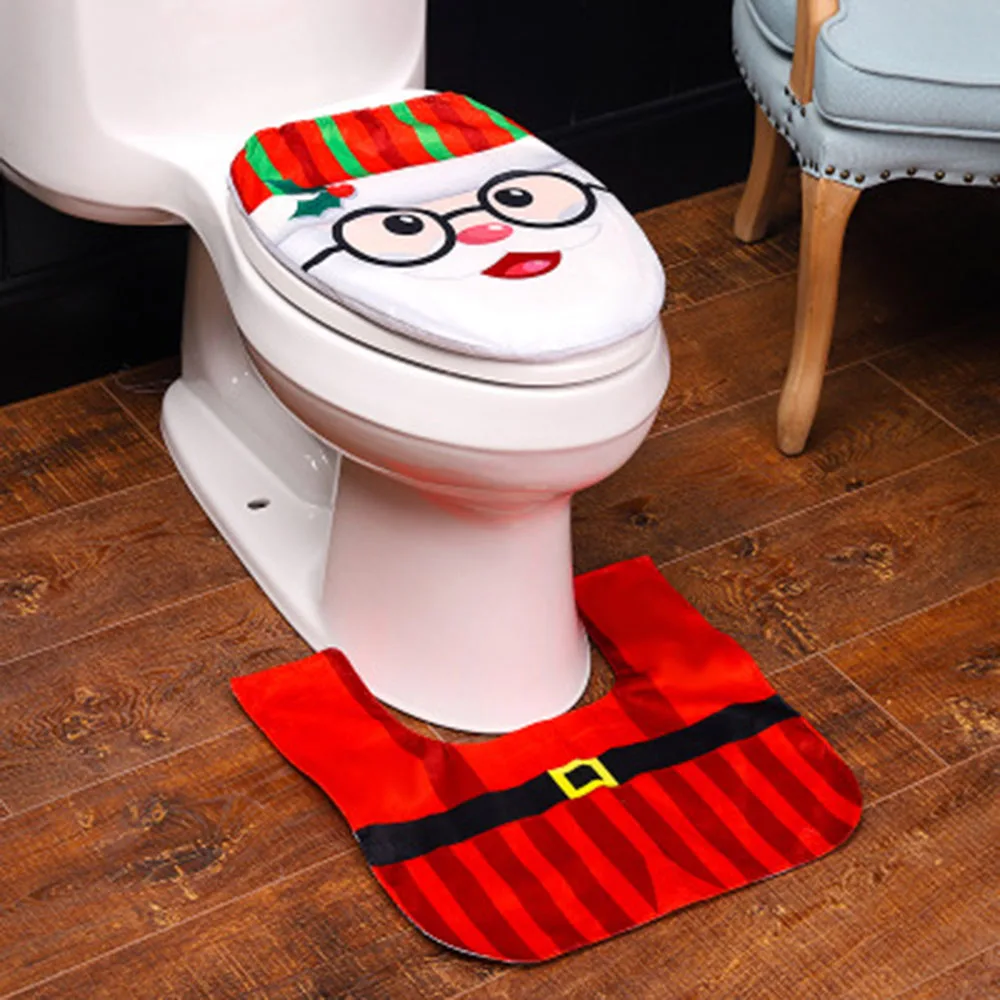 Juego de decoración de alfombras con Pedestal para el hogar, tapa de alfombra con Pedestal, 2 uds., cómodo, Navidad, 2 uds.