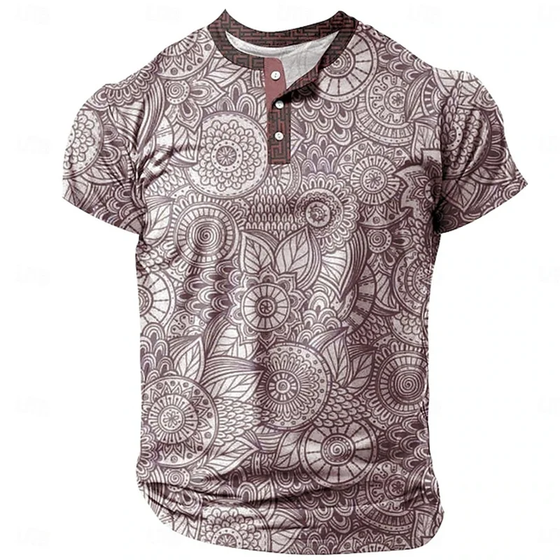 Sommer Herren Pullover Boutique Farbverlauf Bedruckt Atmungsaktiv Knopfleiste Pullover Herrenbekleidung 3D Waffel Kurzarm Mode-Oberteil – Detail 10