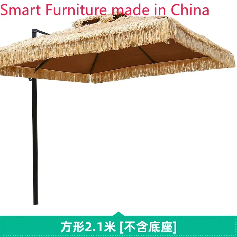 

umbrella Outdoor sunshade simulation thatch Roman villa courtyard outdoor garden sun outdoor straw side column