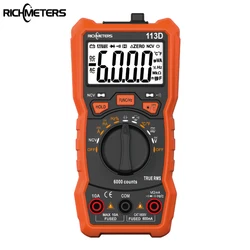 大画面のデジタルマルチメータ,AC, DC電圧計,フラッシュバックライト,RICHMETERS-NCVカウント,rm113d,6000