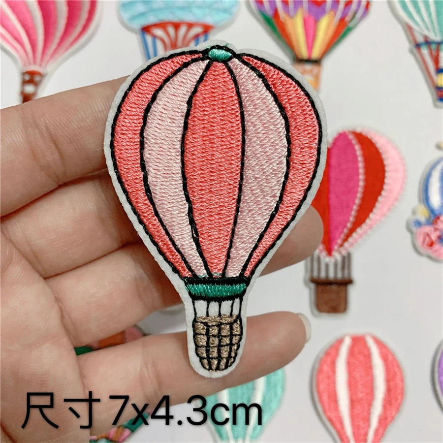 10PCS Cartoon Balloon Patches Clothing Embroidery Iron On Applique Floral for Kids Dress Cheap Patchs For DIY