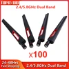 100pcs 도매 2.4G 5.8G 듀얼 밴드 라우터 안테나 RP SMA 남성 범용 안테나 증폭기 WLAN WiFi 부스터 1