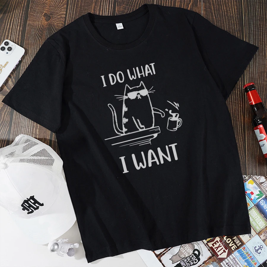 T-shirt imprimé dessin animé pour femme, streetwear, blanc, noir, mignon, drôle, grande taille, 3XL, été, 2023