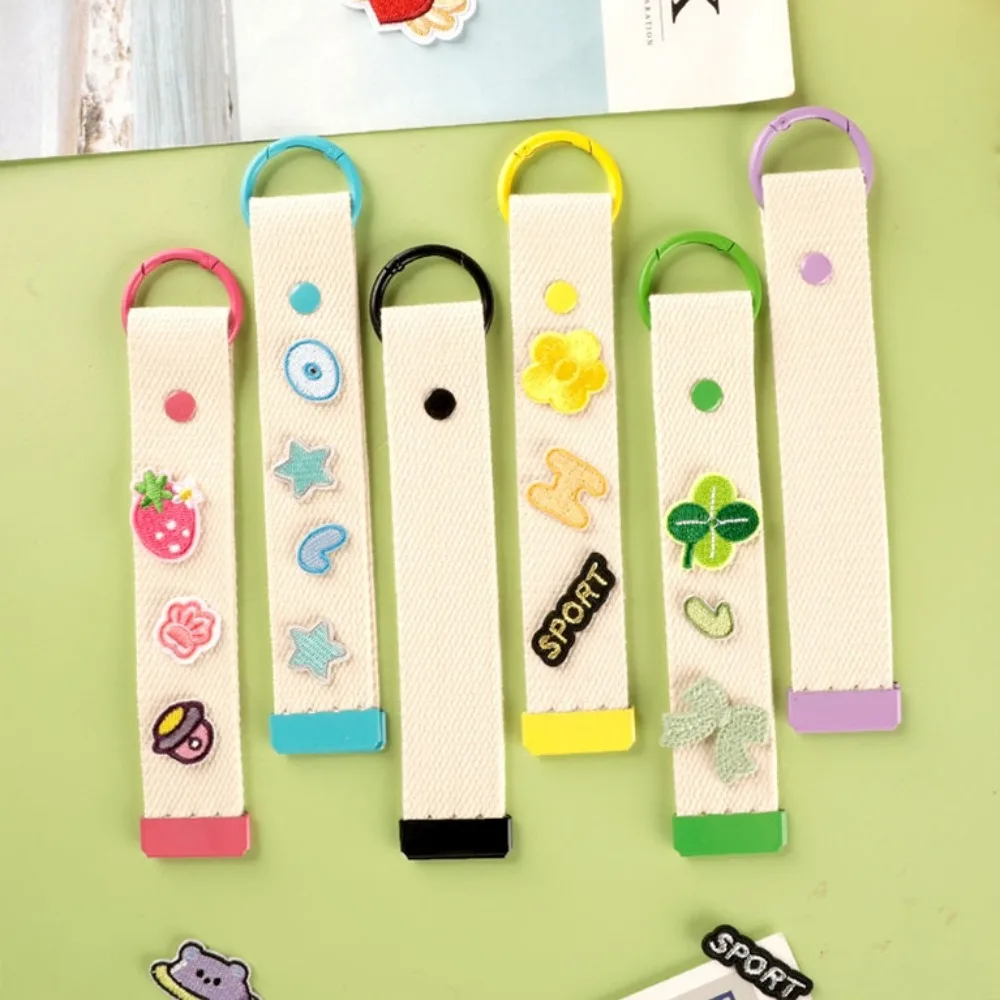 

Cotton Webbing Strap Colorful Ribbon Rope Keychain Versatile Simple Keychain Lanyard Durable INS DIY Canva Strap Car Key Ring