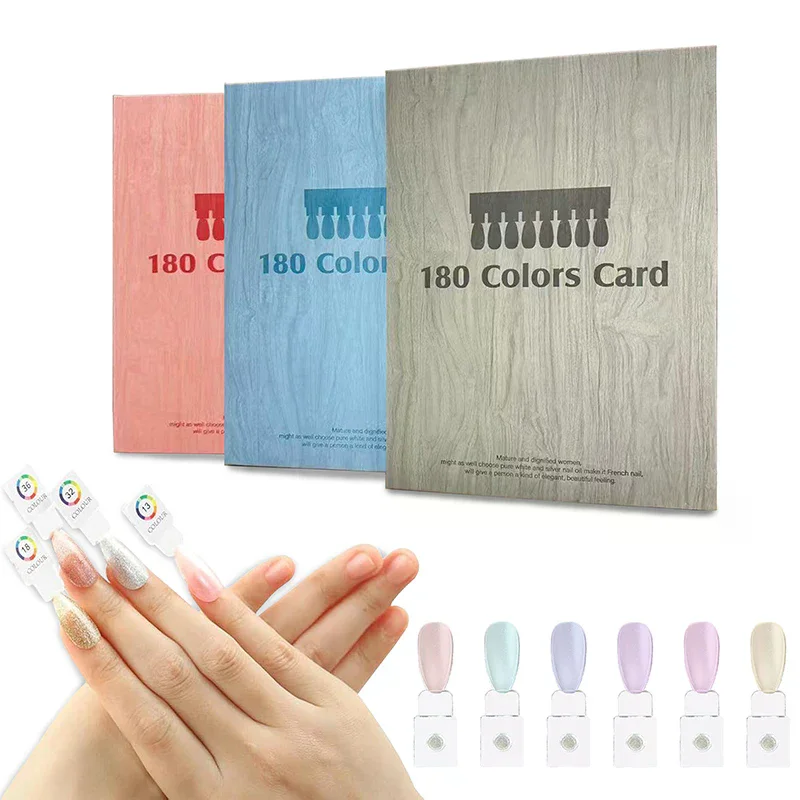

120/180 Colors Magnetic Fake Nails Tips Display Book Nail Polish Storage Book Nail Styles Showing Book With Fake Nails Tools