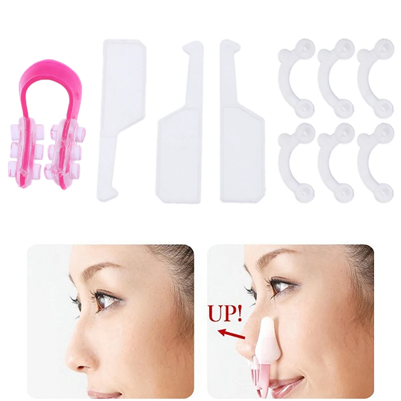 White Silicone Invisible Nose Contouring Bridge Enhancement Shaping Nose Clip Bridge Corrector Corrector Massage Tool