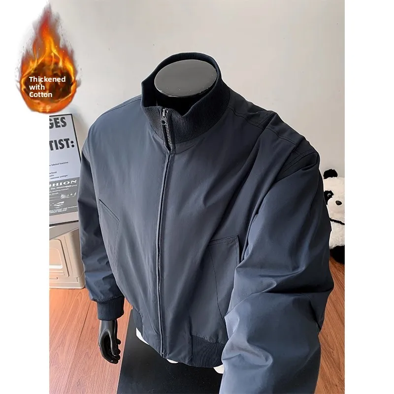 

Men's Retro Pilot Jaet Large Size 250 Pou Cotton Warm Outerwear Autumn Winter Japanese American Sle Harajuku Coat