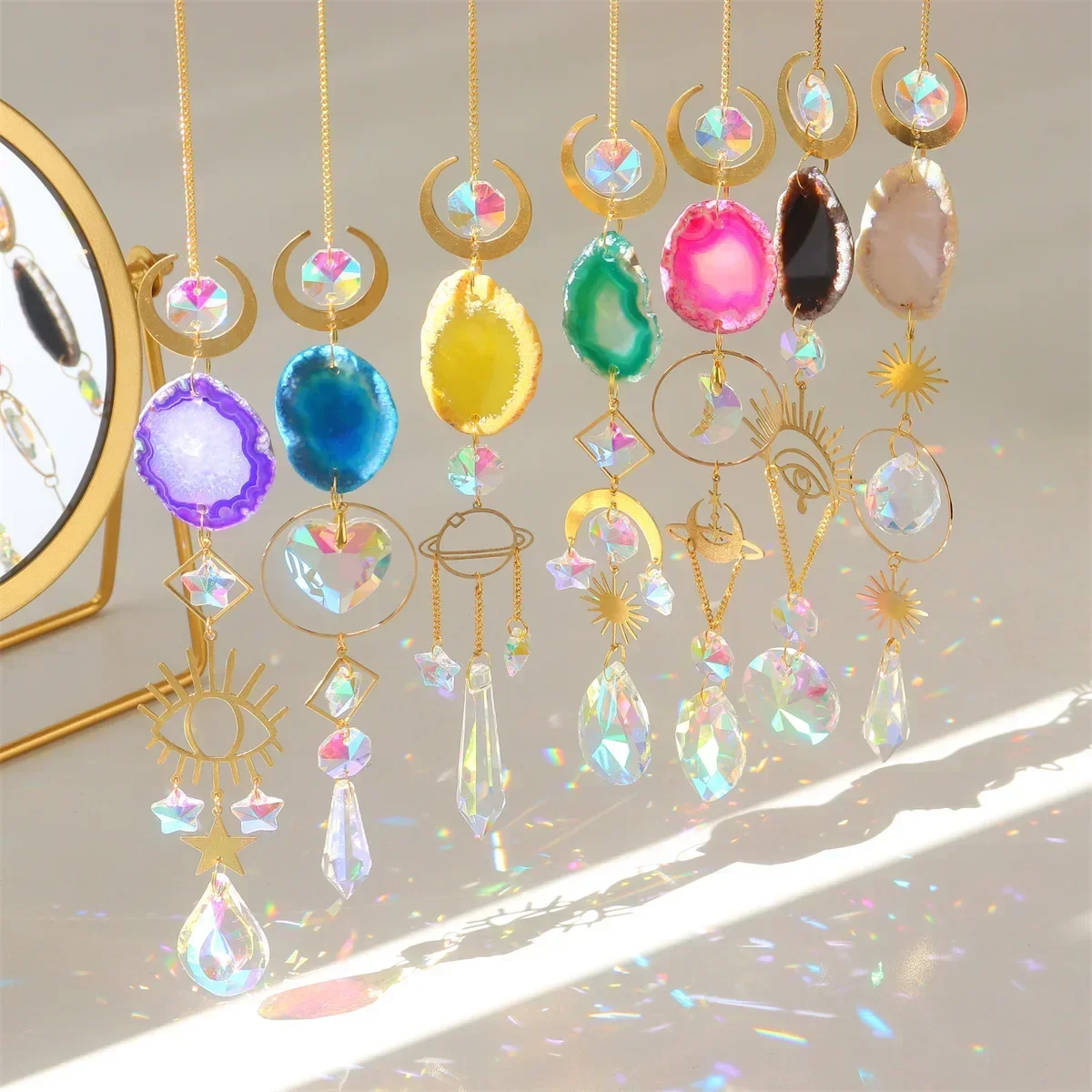 

Sun Catcher Glass Pendant Decor Crystal Wind Chime Pendant Home Decoration Accessories Wall Hanging Hhanging Decorationor Outdo