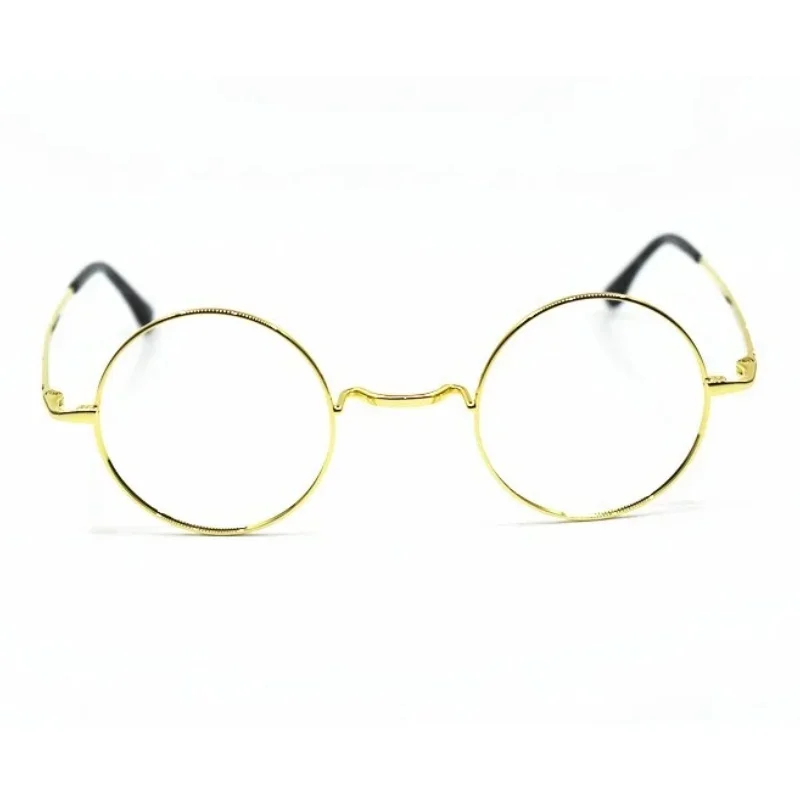 Vintage Round Gold 42mm Pure Titanium Metal Eyeglass Frames Full Rim myopia  Glasses  -125 -250 -275 -300 -600