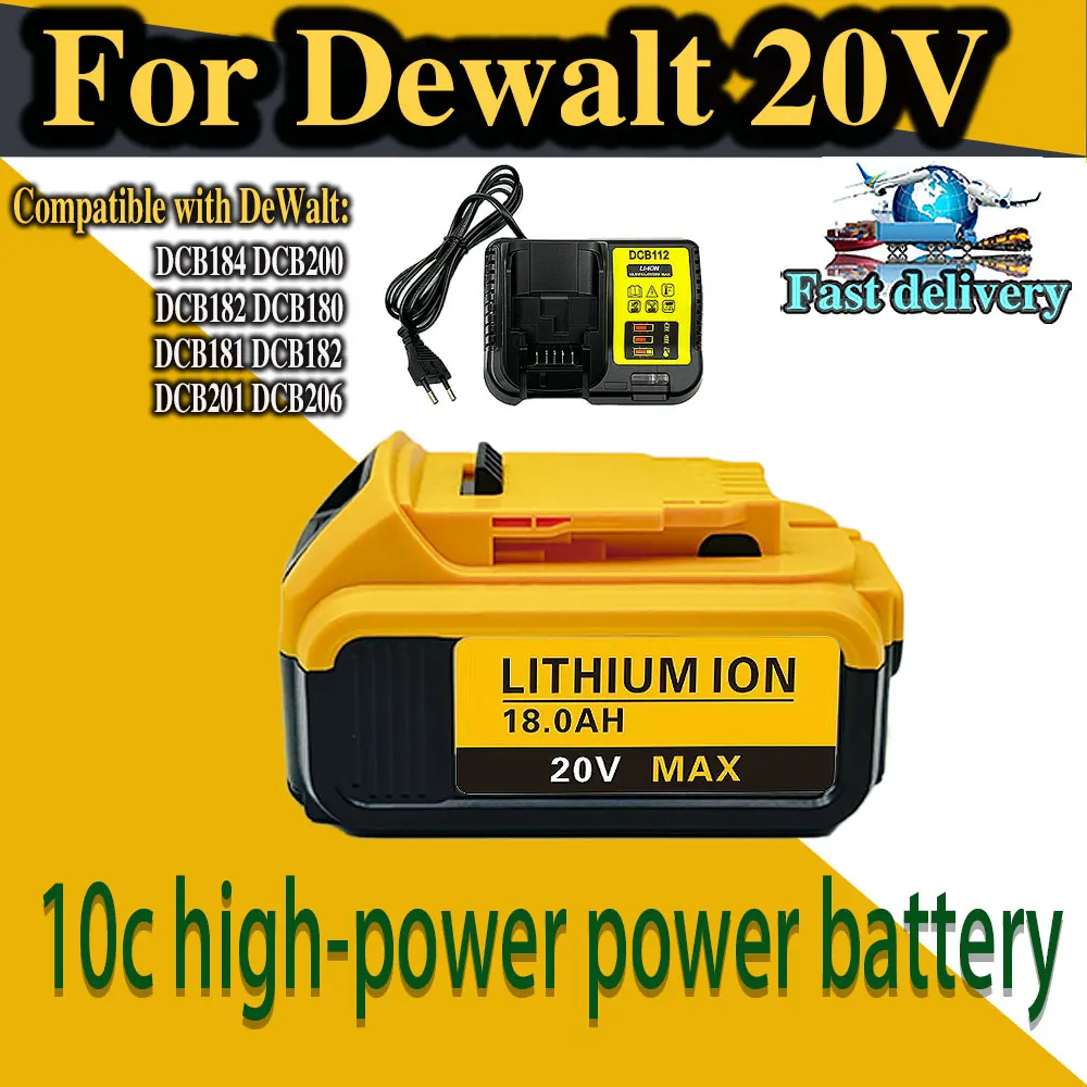 Rechargeable lithium battery Dewalt replacement for 10c electric tools, 18V, 20V, DCB205, DCB201, DCB203, DCB200, DCB184, etc