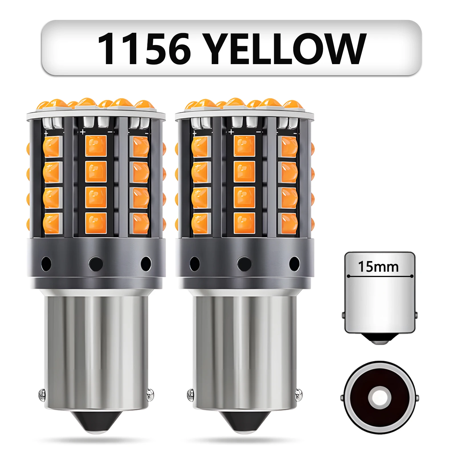 2 Stück 1157 BAY15D P21 1156 BA15S LED-Lampen Canbus 44SMD 7440 7443 Blinker Rückfahrlicht Bremslicht 12V Superhelle Glühbirne