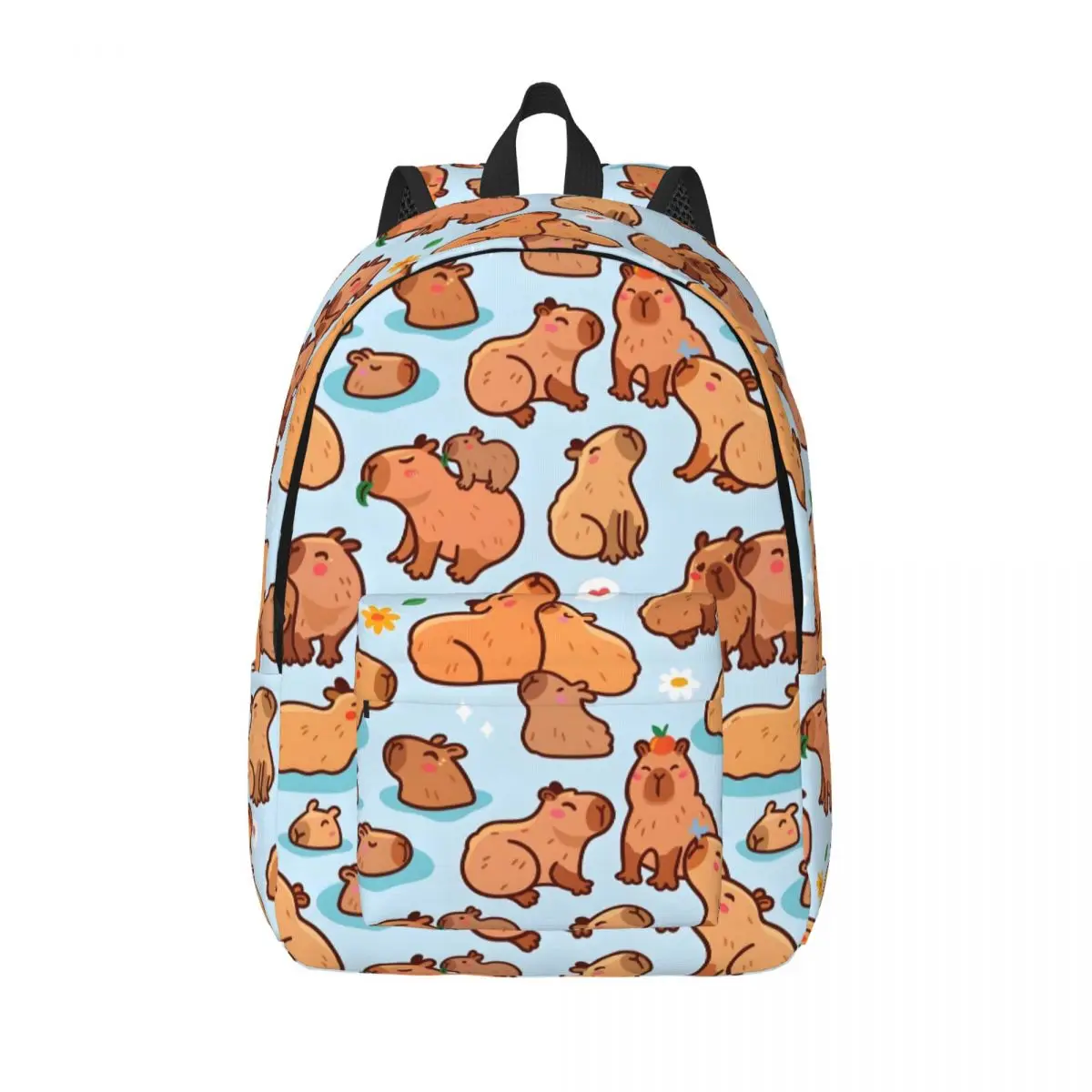 

Пользовательский капибара семейный синий рюкзак для ноутбука для женщин и мужчин повседневная сумка для книг для школьных сумок для студентов колледжа