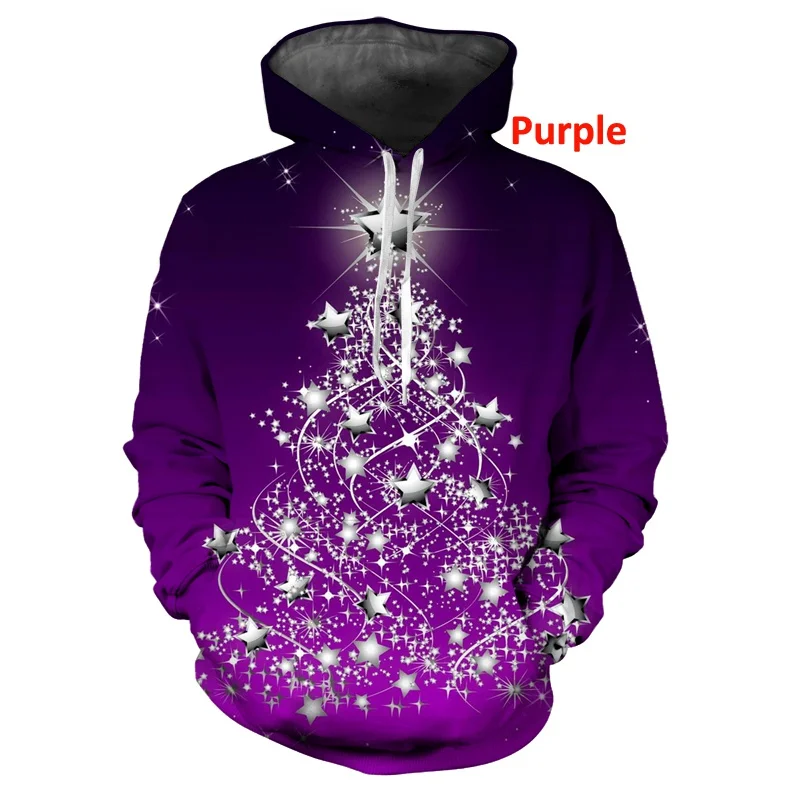 New Arrivals Men/Women/Kids Printed Hoodies Long Sleeve Casual Christmas Tree Christmas Hoodies/Sweatshirt Cool Vintage Tops 6XL