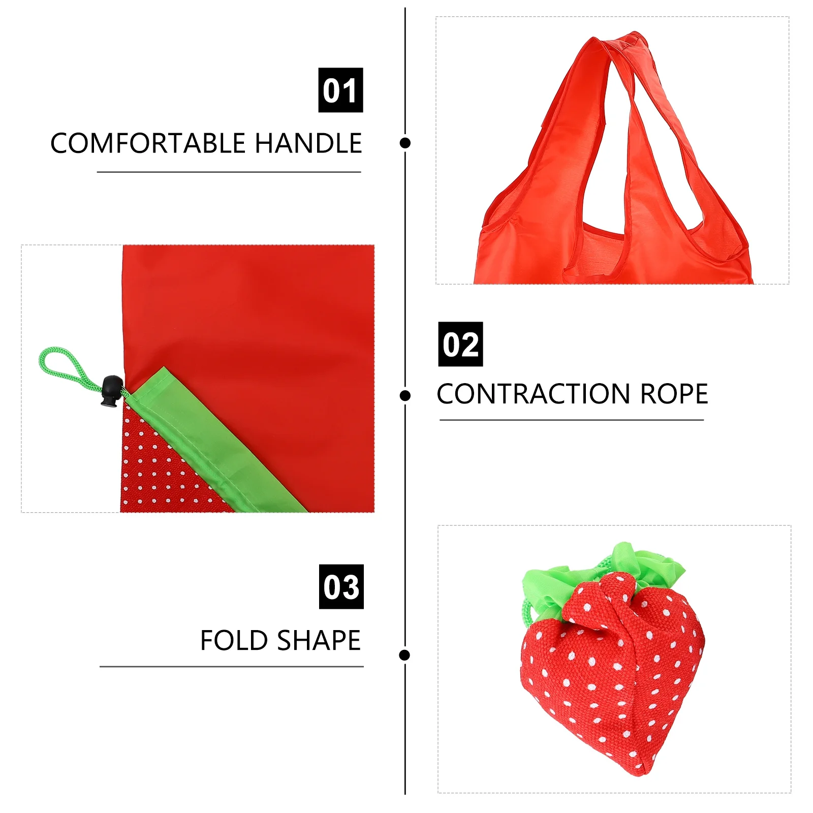 

6Pcs Reusable Foldable Fruit Shopping Tote Bags Waterproof Eco-Friendly Storage Bags Mixed Style Fruit Shopping Bag