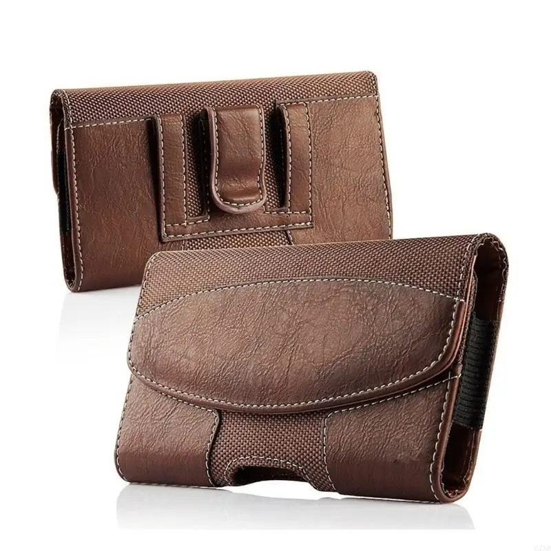 G7NB PU Leather Holster for Men Horizontal Carrying Phone Belt Clip Holder for Case Wallet Coin Purse Pocket