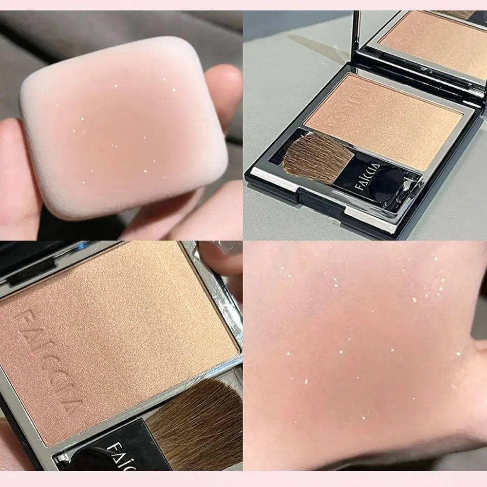 Fard in polvere di colore sfumato Multi-Purpose Fard glitter perlescente Palette di ombretti Evidenzia cosmetici per ombretti