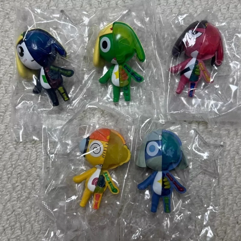 Figura Coleccionable de Bandai, Keroro, el Sargento Rana, Medio Esqueleto, Gashapon, Adorno de Anime, Decoración de Escritorio, para Colección de Adultos