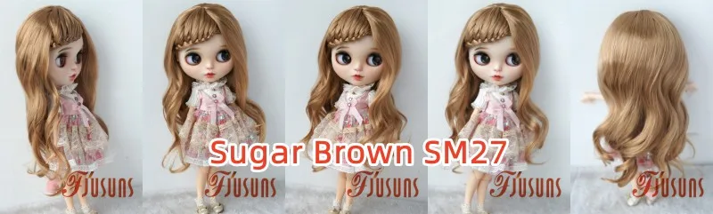 Jusuns Doll Wig JD204 6-7' 7-8' 8-9' 9-10' Long Lady Braids Wave 1/6 1/4 1/3 YOSD MSD SD Blythes Synthetic Mohair BJD Hair