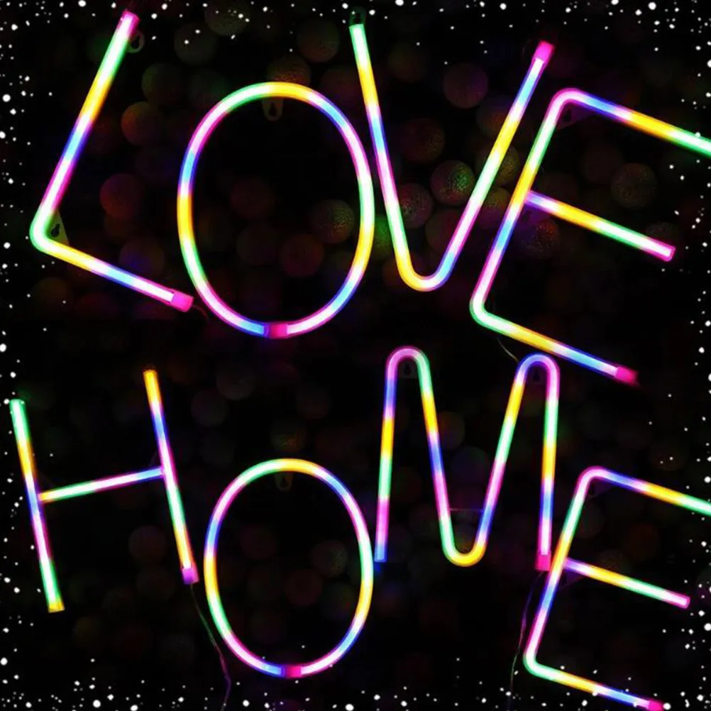 

Creative LED Neon Letter Sign Dual Powered Night Light USB Operated Decorative Neon Light for Bedroom Living Room Study