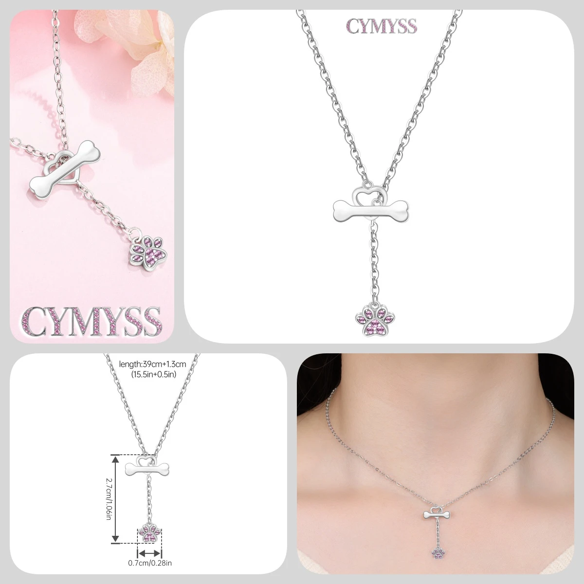 2026 Original 925 Sterling Silber Planeten-Halskette mit Liebesherz und Zirkonia-Einlage, Romantischer Modeschmuck, Partygeschenke für Frauen – Detail 29