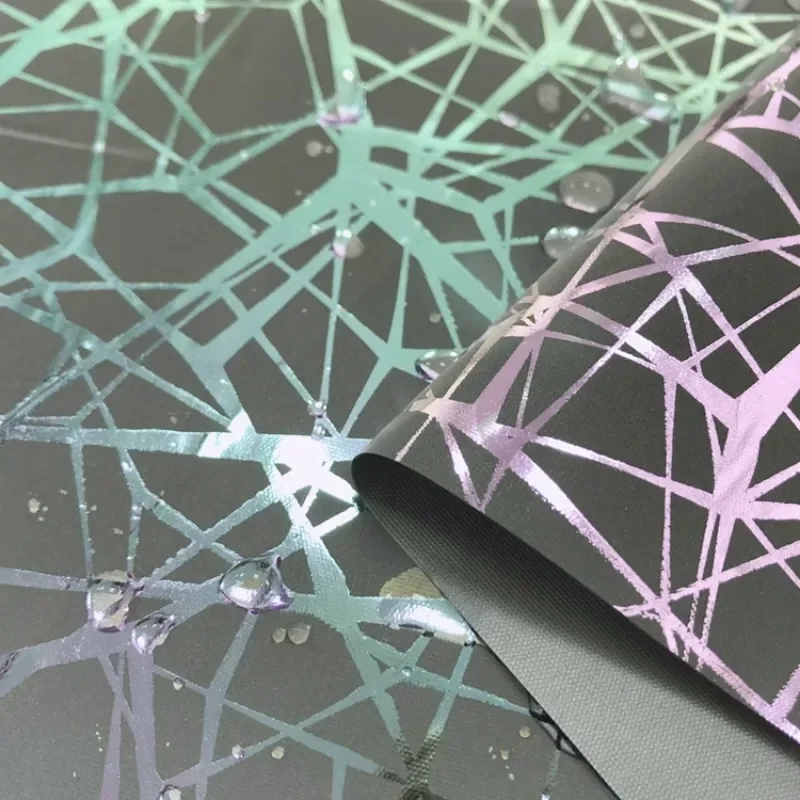 

Night Color Aurora Borealis Laser Illusion Decorative Cloth Reflective Gilded Fabric Pants Hats Bags Clothing Sewing Material