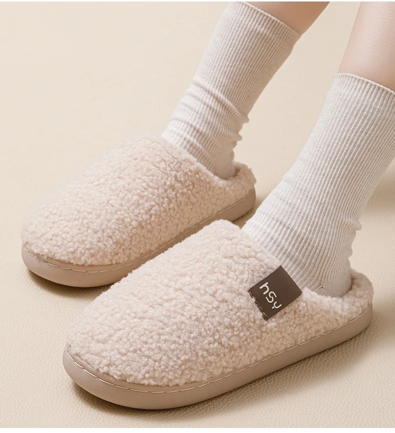 2026 Gemütliche Plüsch-Hausschuhe für Damen, Warme Rutschfeste Indoor-Schuhe, Plüschfleece-Futter & Weiche Sohle für Komfort zu Hause im Winter – Detail 11
