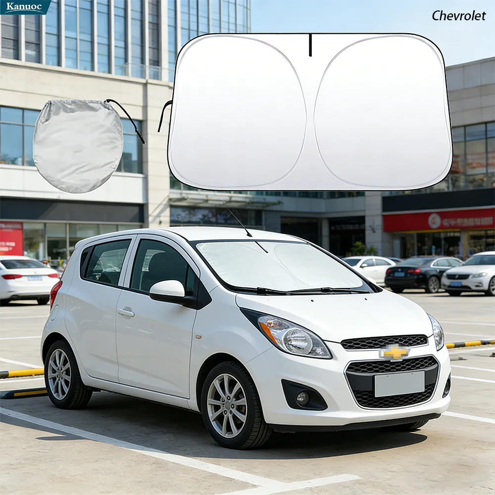 

Windshield Sun Shade For Chevrolet Spark 2013-2023 Car Sunshade Sun Visor Protector Foldable Blocks UV Rays