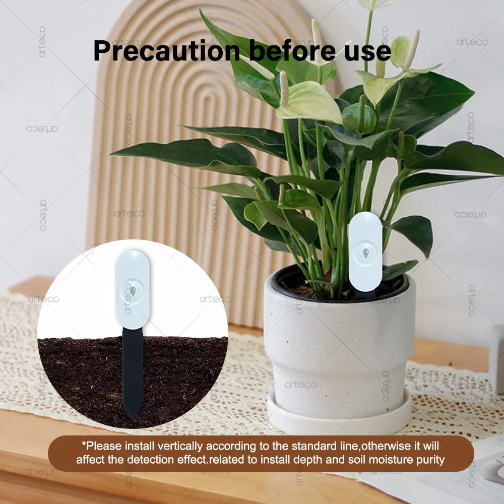 Zigbee Smart Bodentester Luftfeuchtigkeit Temperatur Helligkeit Feuchtigkeitssensor Funktioniert mit Tuya Smart Life Home Assistant Zigbee2MQTT – Detail 7