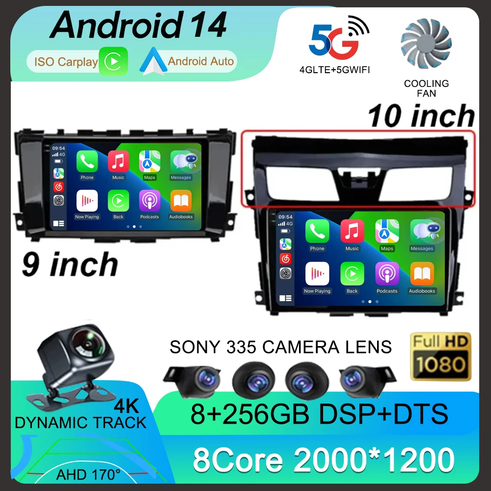 Android 14 For Nissan Teana 3 Altima 5 L33 2013 - 2020 Video Player Navigation GPS Car Radio Multimedia WIFI Touch Screen 9 10