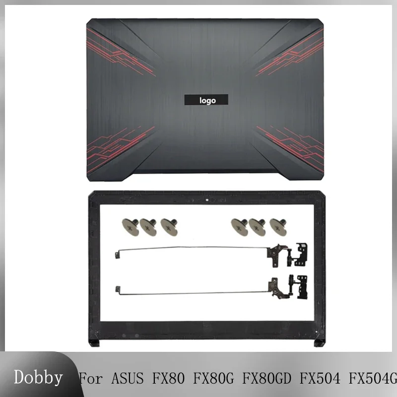 

New Laptop LCD Back Cover For ASUS FX80 FX80G FX80GD FX504 FX504G FX504GD FX504GE LCD Front Bezel Hinges Top Case 47BKLLCJN80