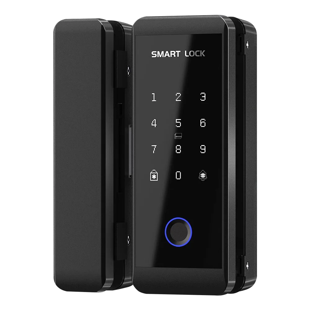 

Sliding Glass Door Smart Lock Tuya Wifi Biometric Fingerprint IC Card Electronic Digital Lock for Different Glass Doors