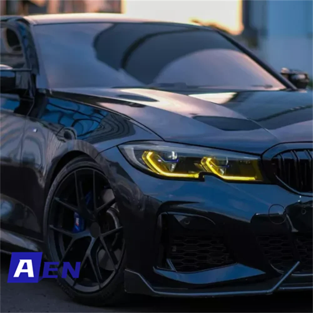 CSL 3 Széria G20 Lézer Első lámpa Elsárgul Citrom Angelusz szeme DRL Borítólap számára 2019 2020 BMW G21 320i 330i M340I Borostyán Napszak ligh