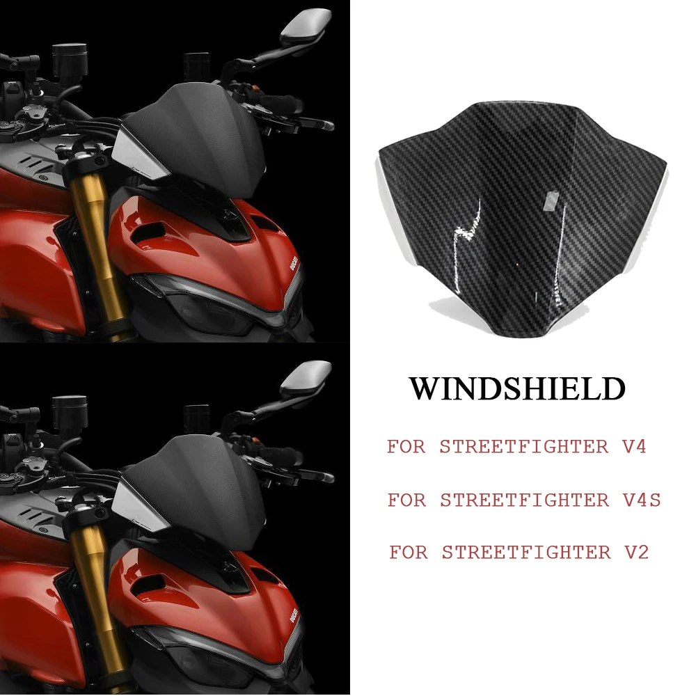 

Motorcycle Windshield Windscreen Wind Shield Screen Deflectors For Ducati Streetfighter V4 S V4S STREETFIGHTER 2021 2022 2023