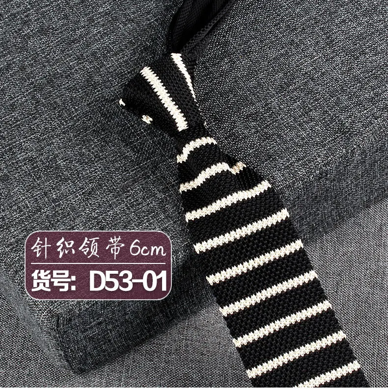 Neue Strick krawatten lässig dünne Krawatte für Party Jungen Mädchen gestrickt gestreifte Krawatte Hochzeit Krawatte für Bräutigam Hals tragen für Männer – Detail 4