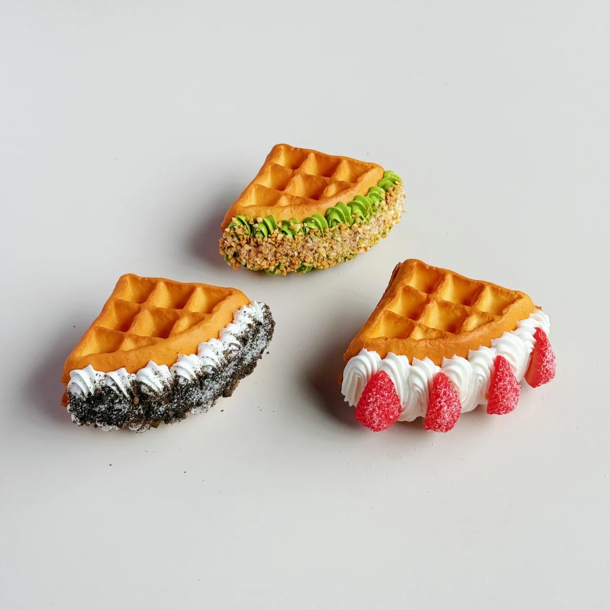 Helado de yogur frito ake, modelo de postre realista, decoración única de golosinas congeladas, accesorio de fotografía de comida