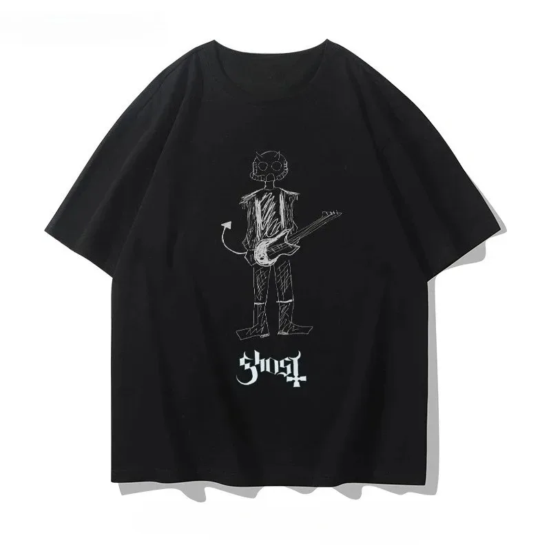 2025 Summer Ghost B.C Band Metal Commemorative T-shirt Papa Swedish Hard Rock Band Men's and Women's Short-sleeved Shirts