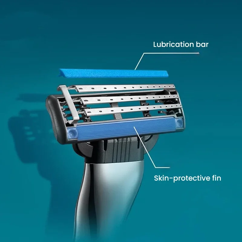 Gillette Safety Razor Mach 3 Manual Shaver Replacement 3-Layer Blades Sharp Cassette Refill Shaving Machine for Men's Face Care view 4