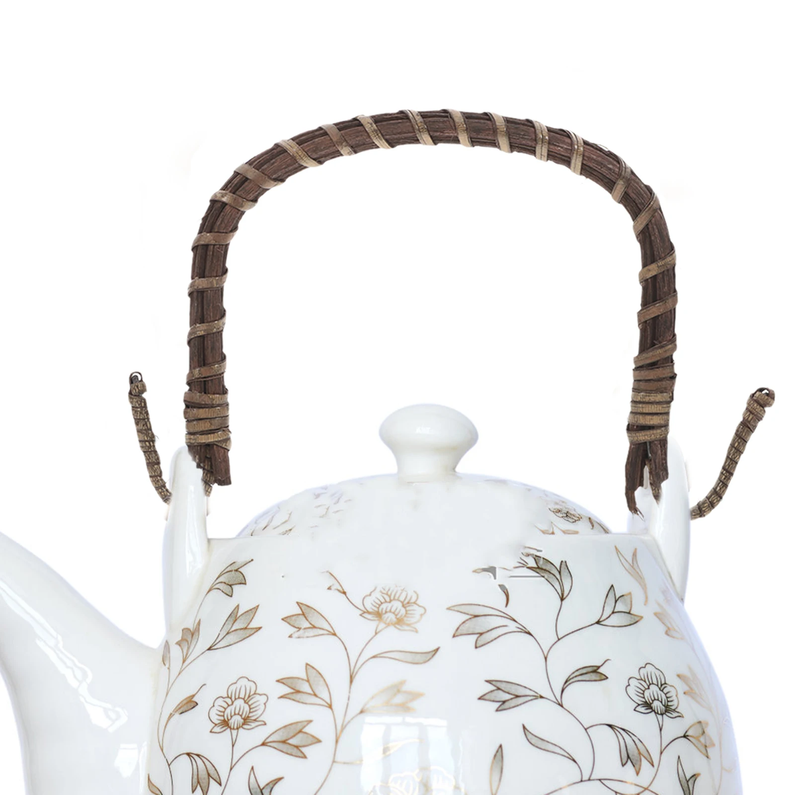 

Rattan Teapot Handle Replacement Metal Grip For Chinese Kettle Ceramic Jug Repair Accessory Handmade Woven Lift Attachment