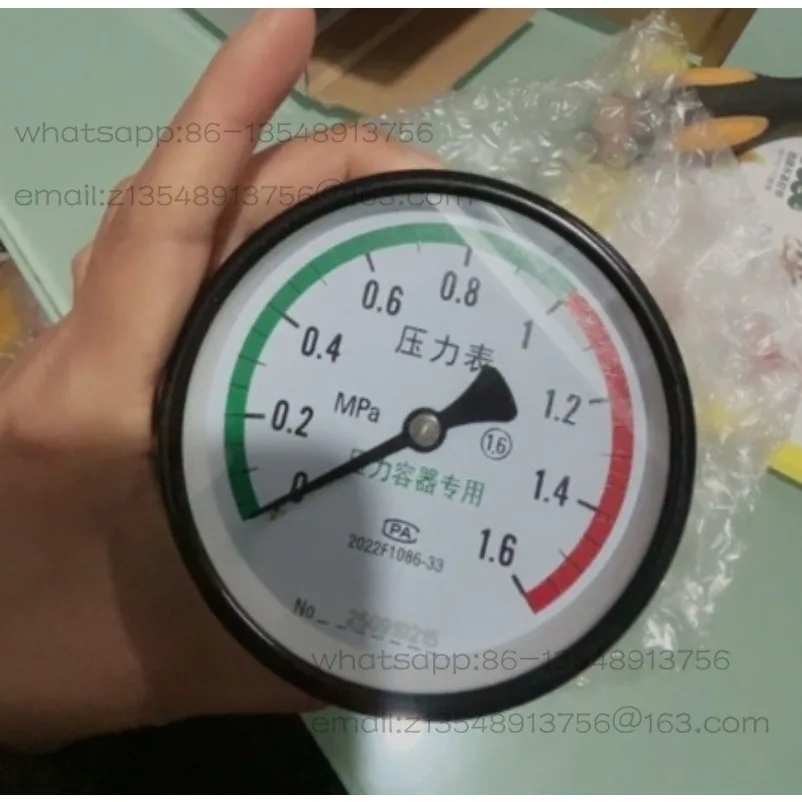 Air Tank Pressure Gauge Axial Vacuum Barometer Y-100Z Air Compressor 1.6MPA Spot Quick Shipping Factory Direct Sales