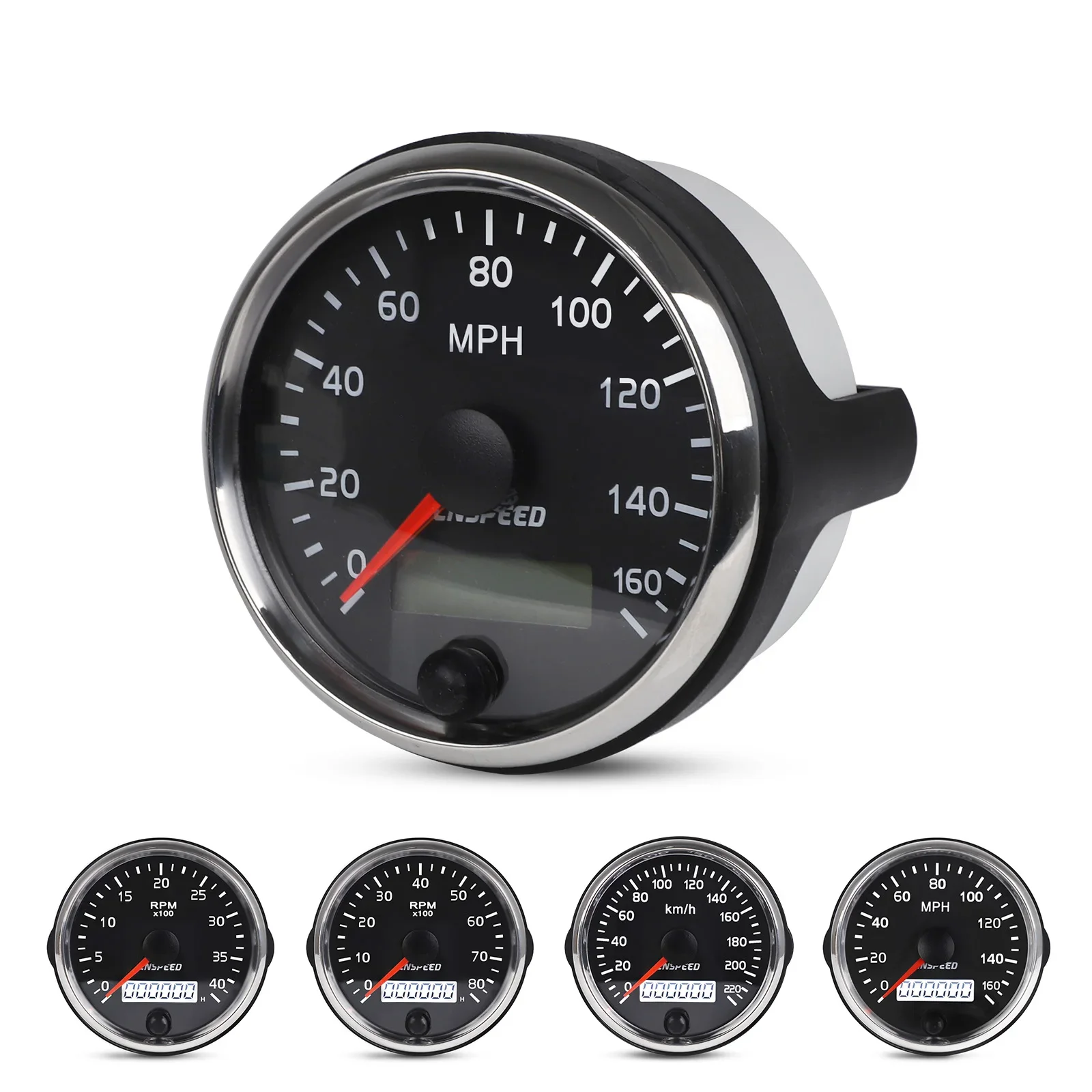 

85mm 12v/24V universal 10 color background light LCD 2-in-1 display car tachometer diesel car tachometer speedometer tachometer